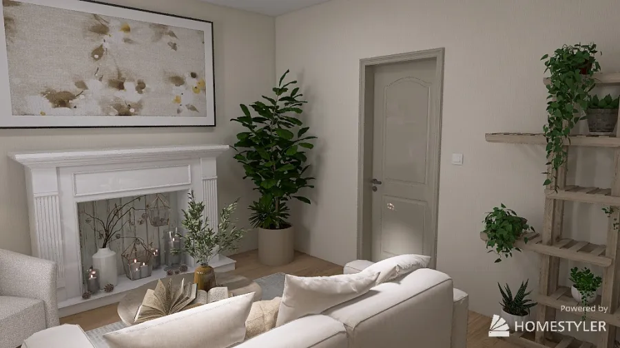 Cozy Warm Bedroom 3d design renderings
