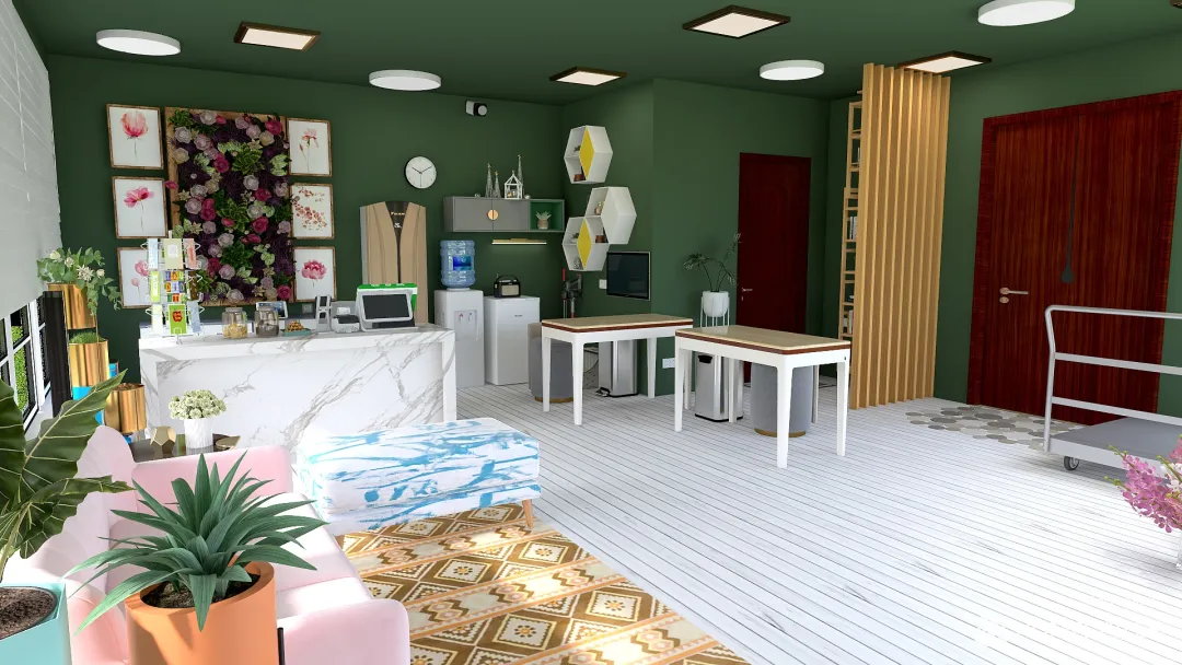 Monique's Flower Shop 3d design renderings