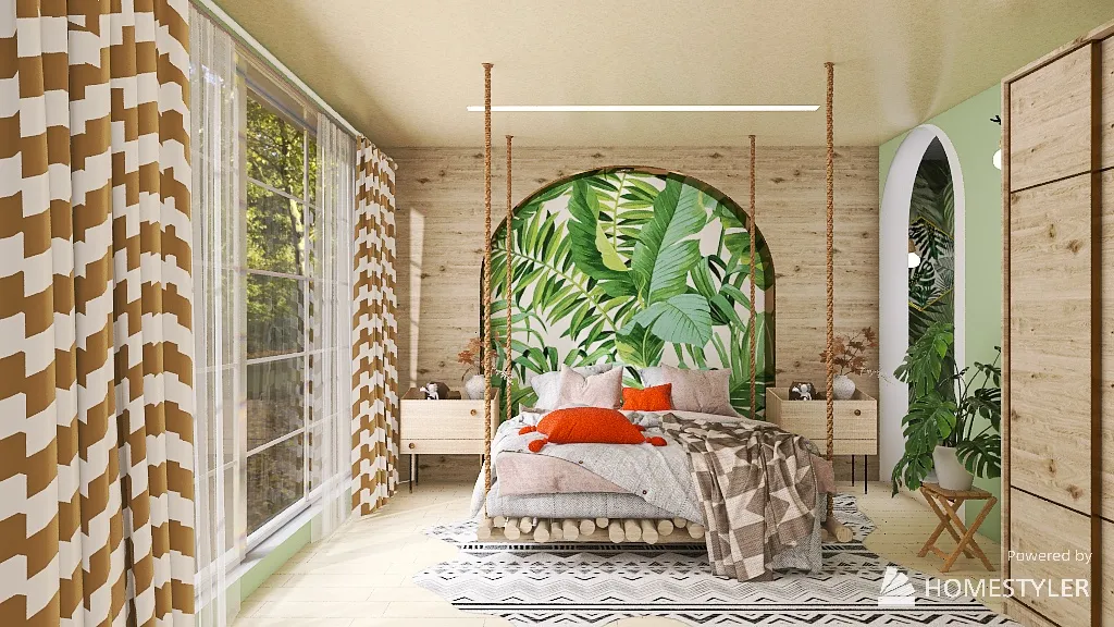 2bdrm jungle theme resort cottage 3d design renderings
