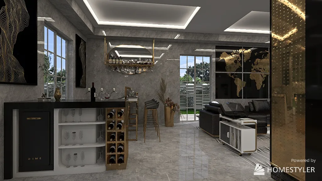 Lounge 3d design renderings