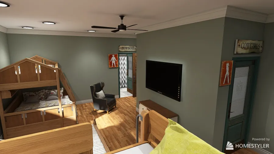 Bunkroom 3d design renderings