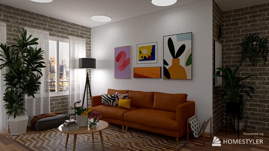 Selva urbana interior - Apartamento 3d design renderings