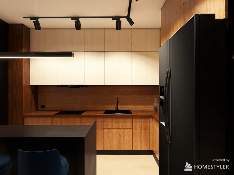 Mieszkanie Adriana_kuchnia wg niego 3d design renderings
