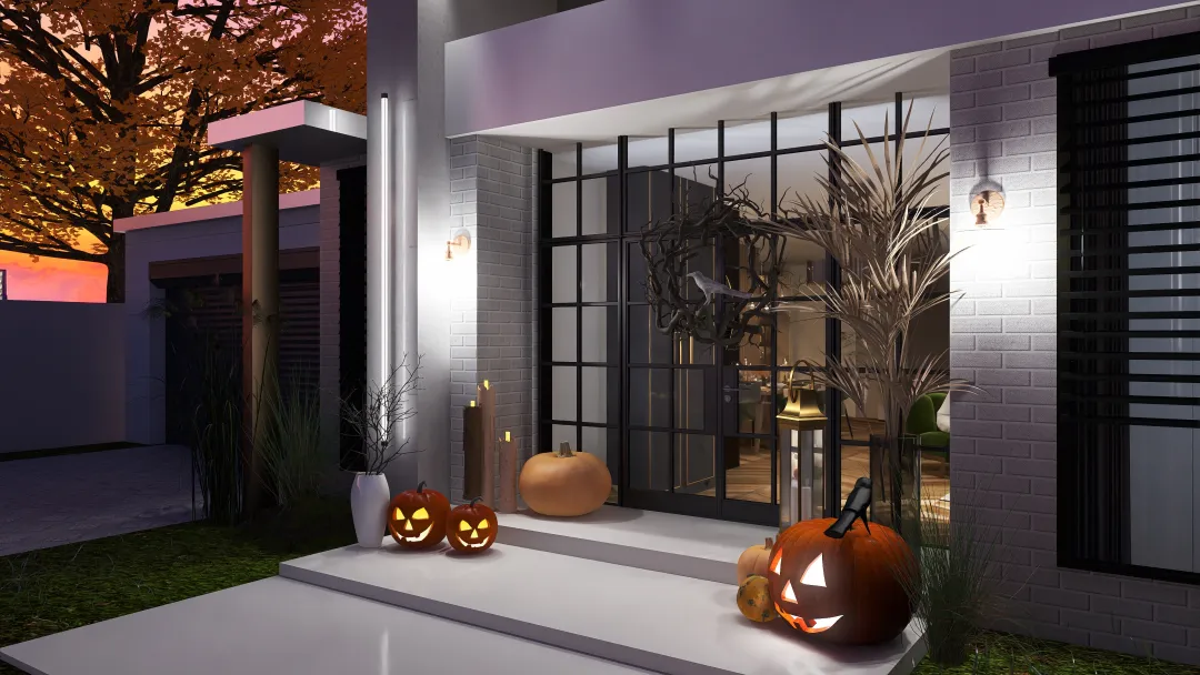 Halloween house 3d design renderings