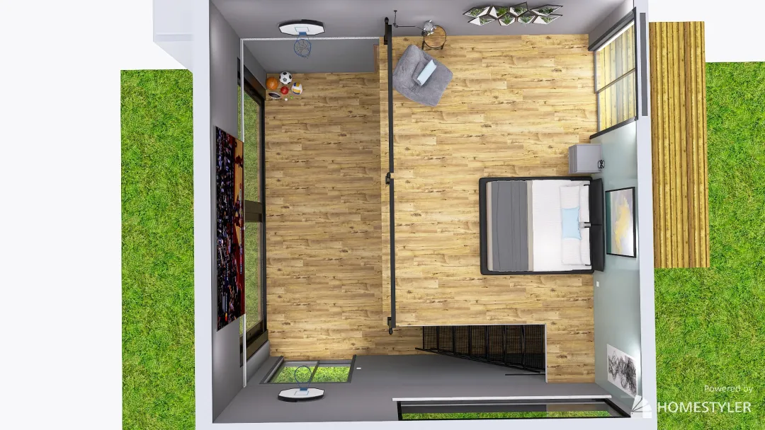 Extreme Kids Bedroom 3d design renderings