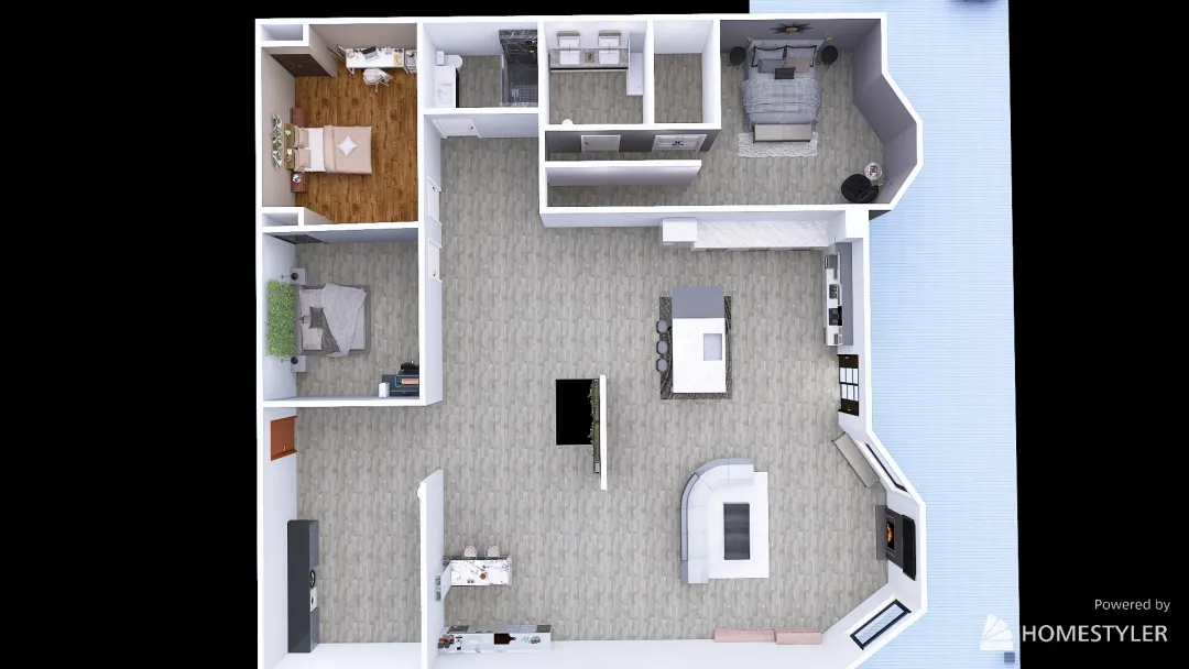 bungalow Assignment 3d design renderings