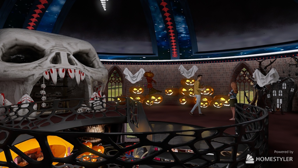 haunted room 3d design renderings