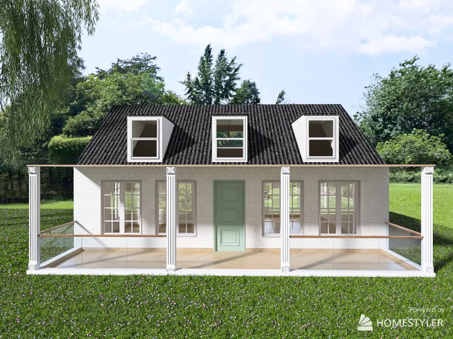 Cape Cod House 3d design renderings