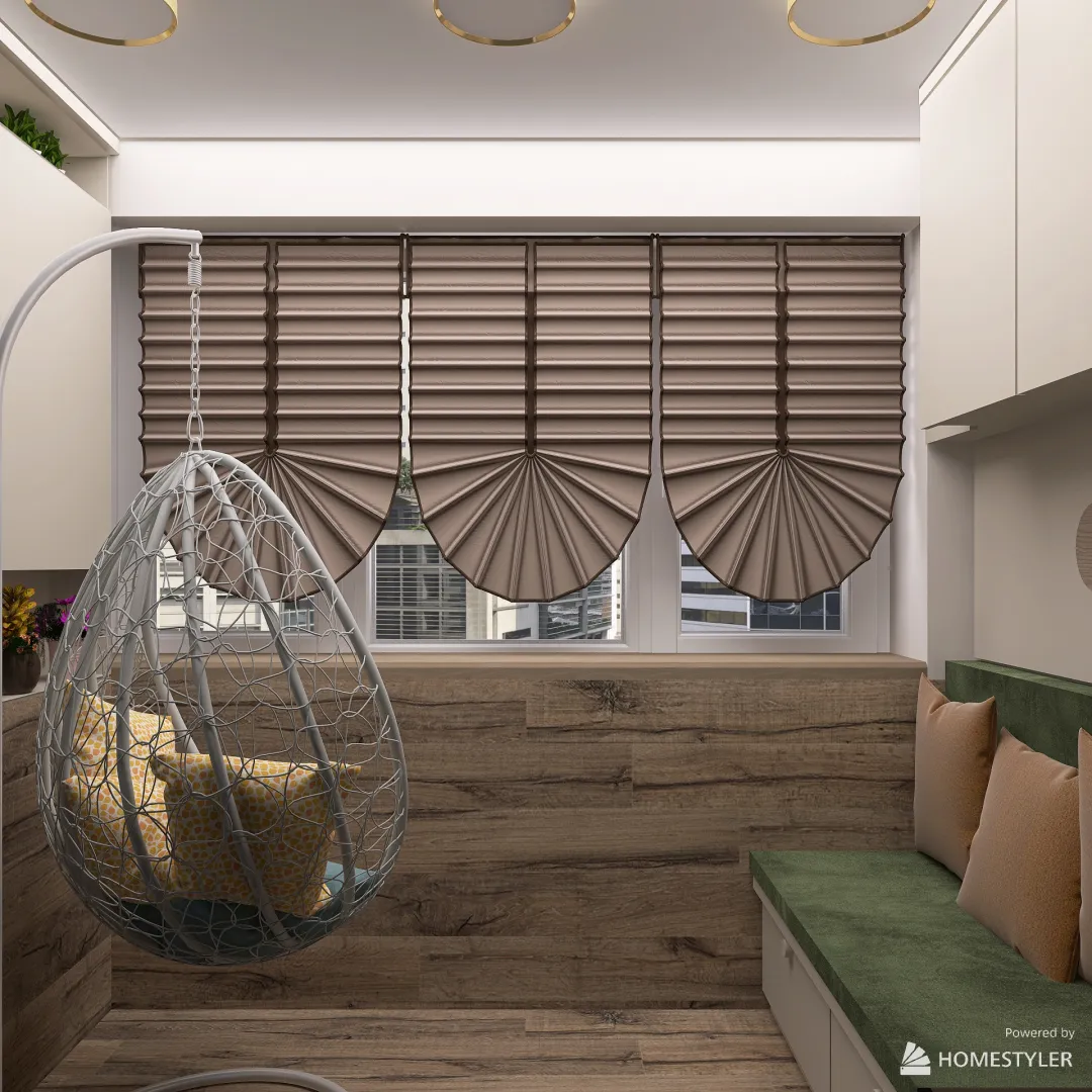 Балкон-lounge zone 3d design renderings