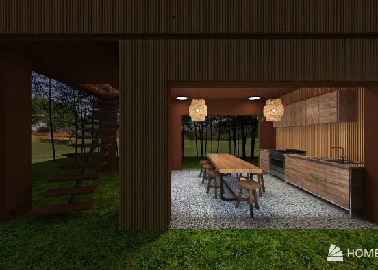 Farm House Design Design Rendering