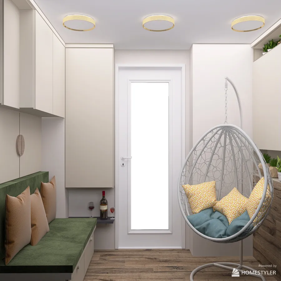 Балкон-lounge zone 3d design renderings