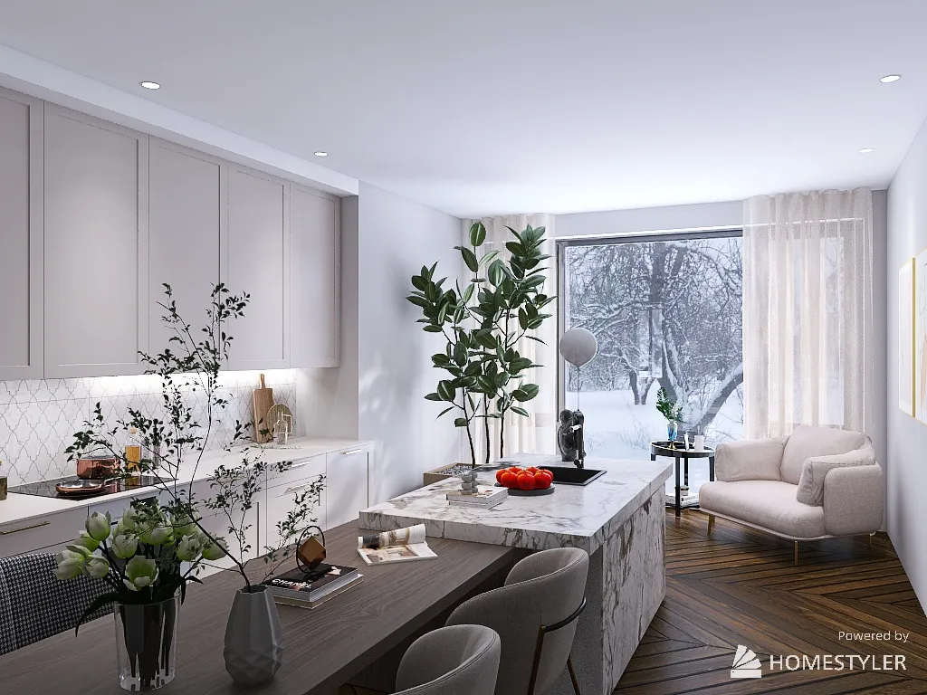 LivingDiningRoom 3d design renderings