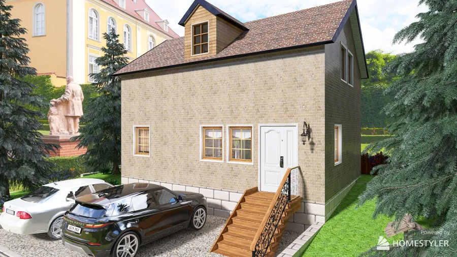 House with dorm window 3d design renderings