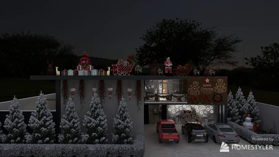A Christmas Mode 3d design renderings