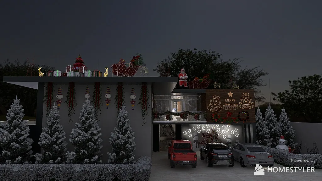 A Christmas Mode 3d design renderings