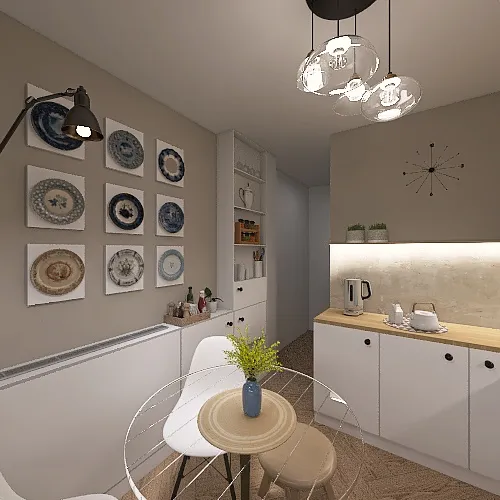 Svetlana Kitchen wood 3d design renderings