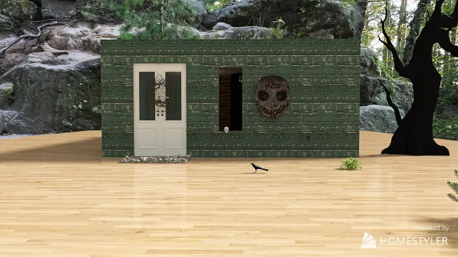 creepy house 3d design renderings