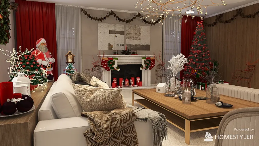 Christmas Home 3d design renderings