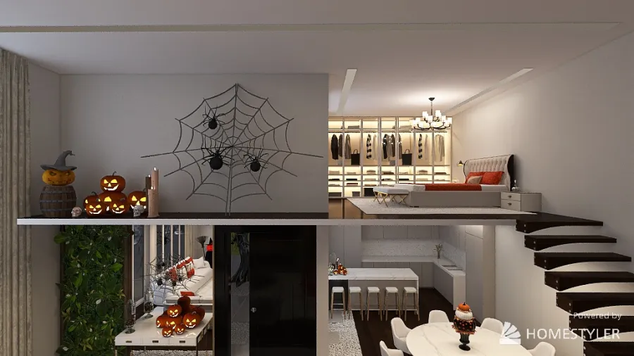Halloween house 3d design renderings