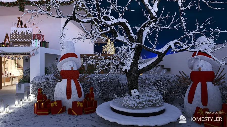 Christmas Home 3d design renderings