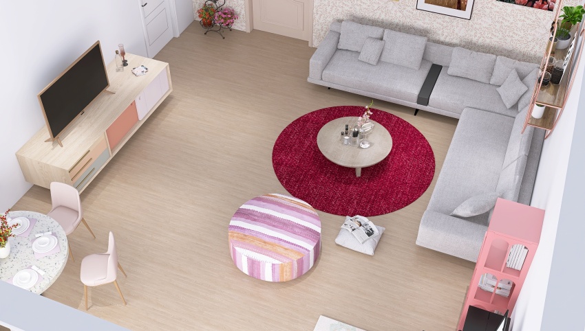 Pinky Promise - Living Room 3d design picture 42.38