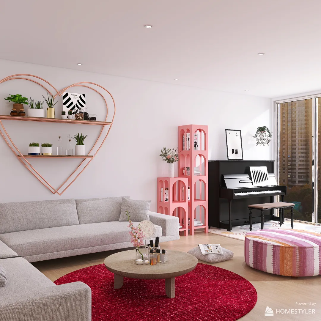 Pinky Promise - Living Room 3d design renderings