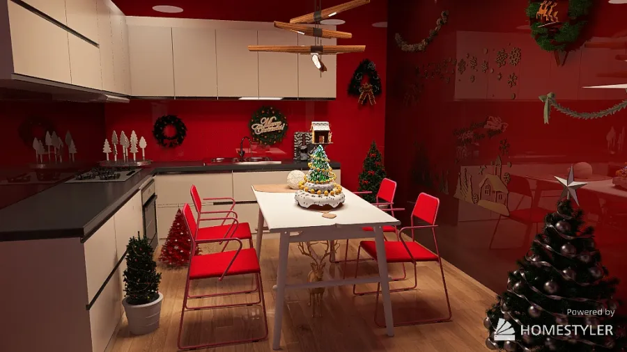 Christmas House 3d design renderings