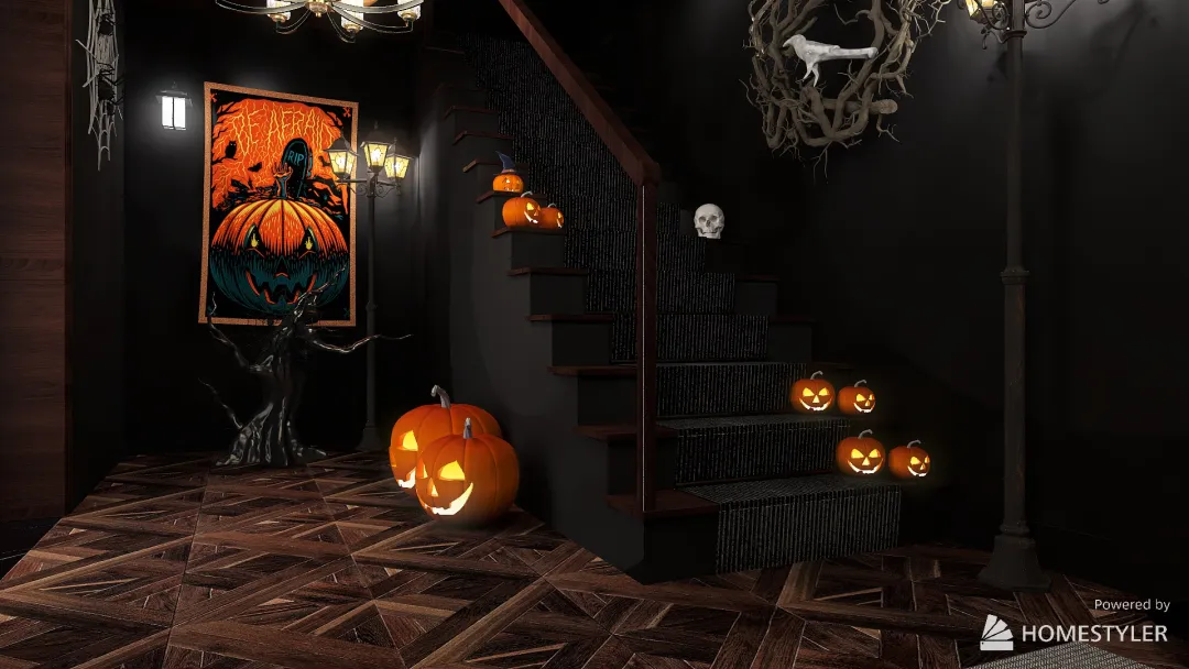 Gothic Entrance Halloween Decor 3d design renderings