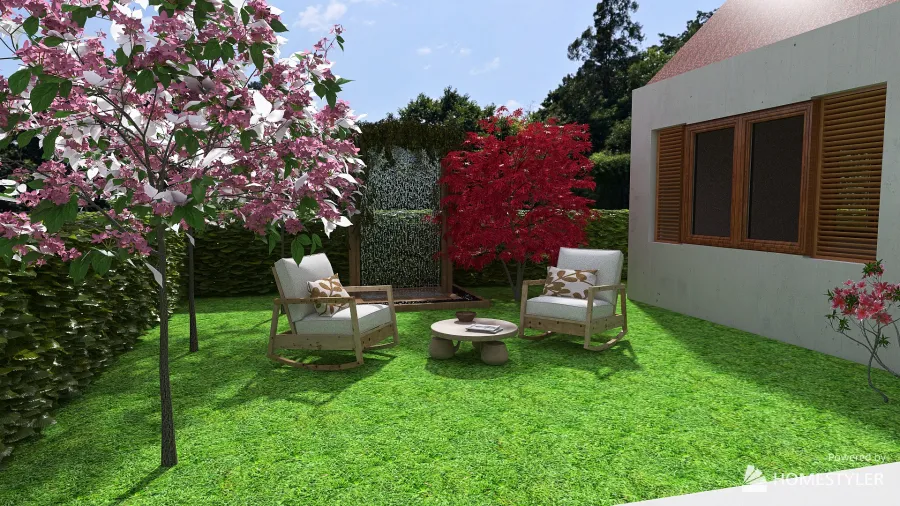 Petite maison Française avec lucarne 3d design renderings