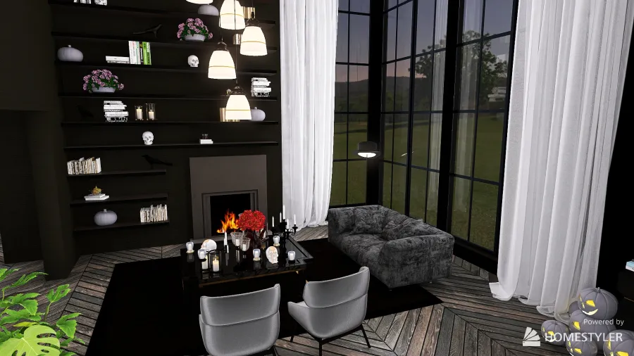 The Black House: Modern Architectural Design 3d design renderings