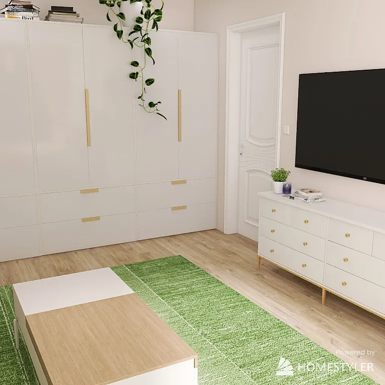 Fun Colored Bedroom 3d design renderings