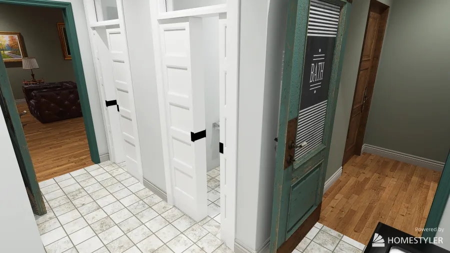 Cowgirl's Bathroom 3d design renderings