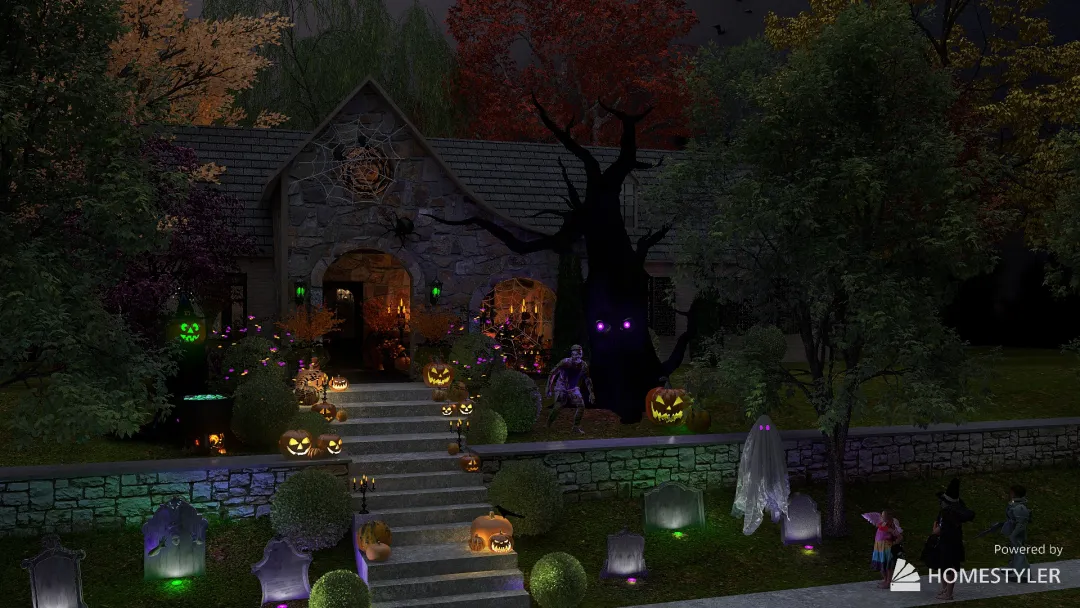 Halloween Memories 3d design renderings