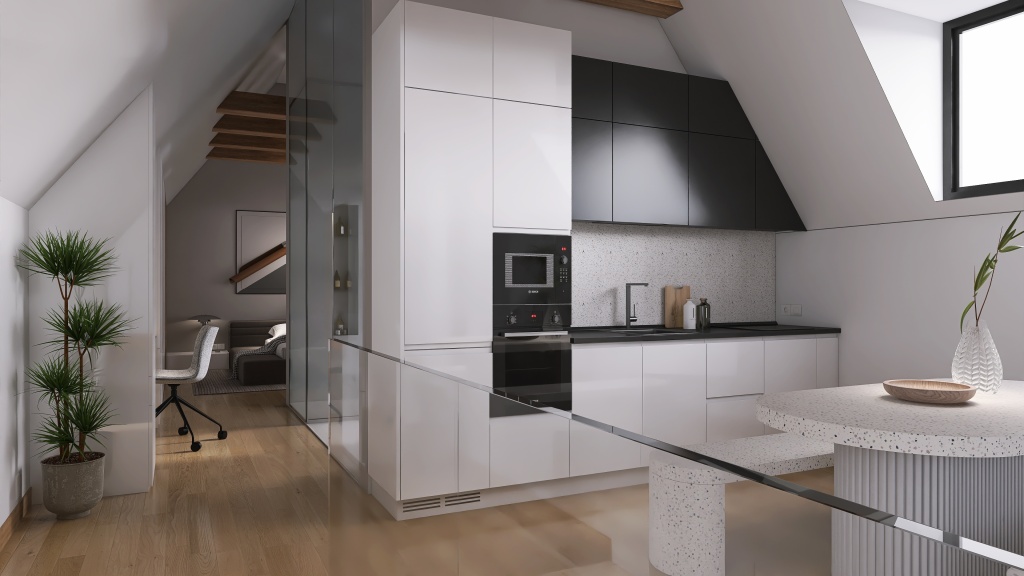 El apartamento del ático 3d design renderings