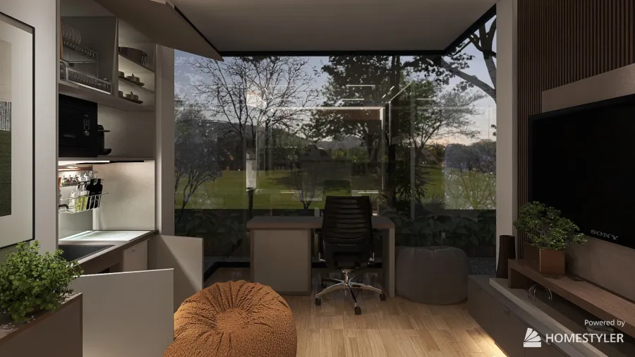 Garden Shed/Hobby Room/Office/Guest Room/Home Cinema 3d design renderings