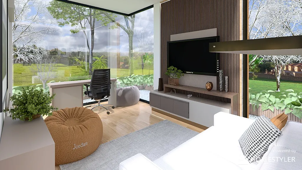 Garden Shed/Hobby Room/Office/Guest Room/Home Cinema 3d design renderings