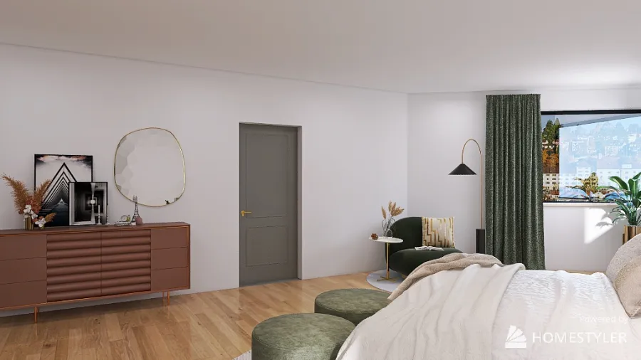 große dreieckige Wohnung 3d design renderings