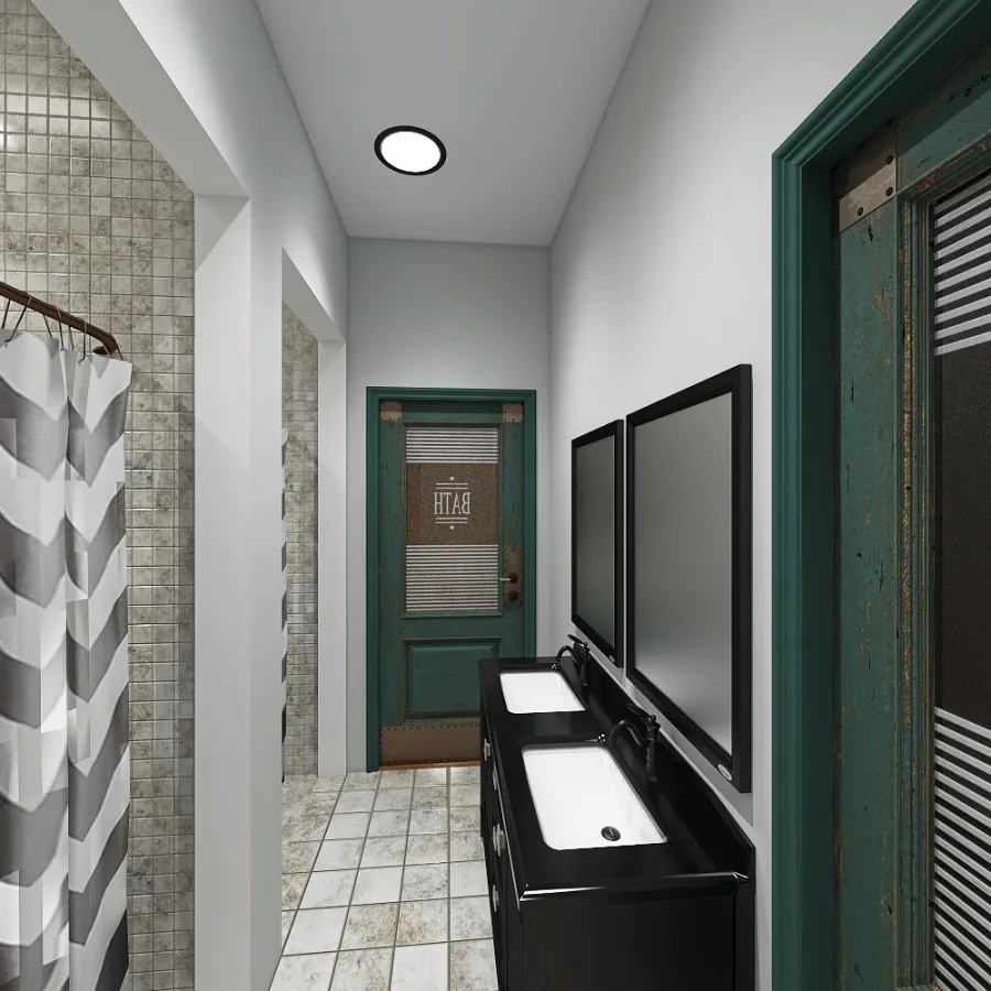 Cowboy's Bathroom 3d design renderings