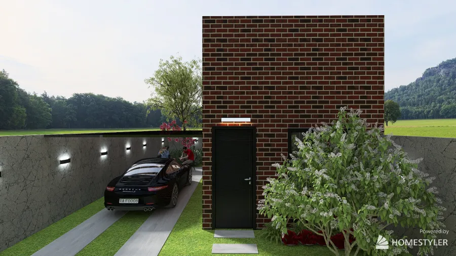 Mini casa industrial 3d design renderings