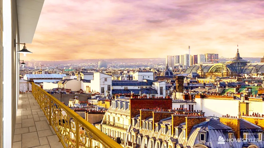 Appartement Parisien 3d design renderings