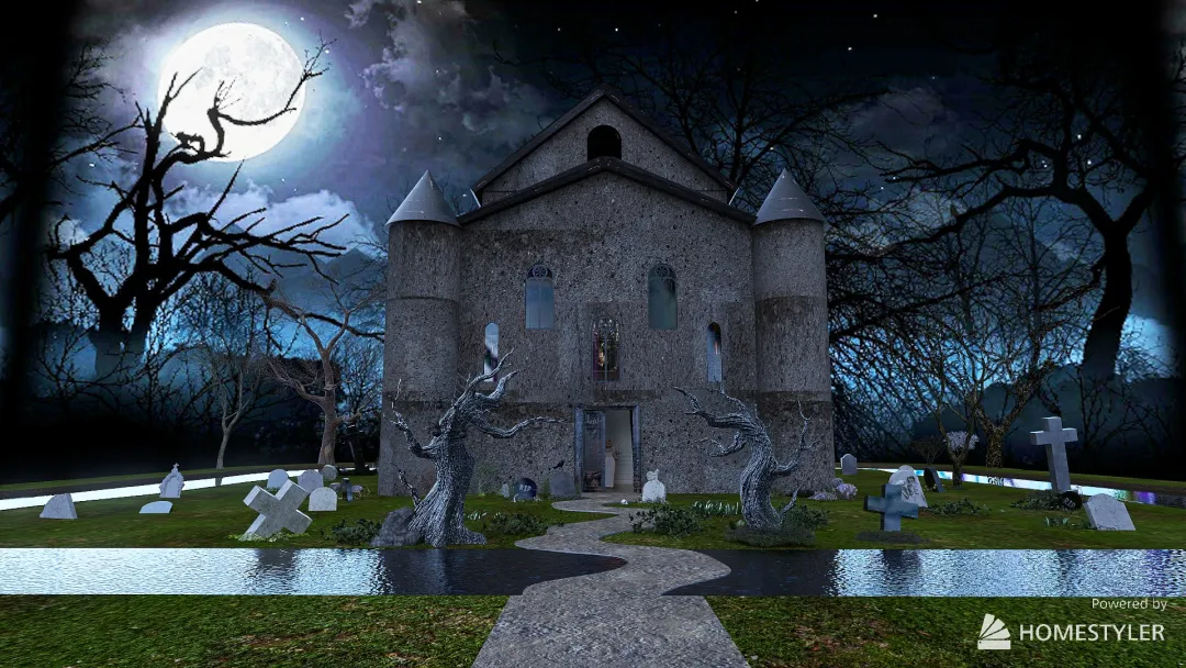 Haunted House 3d design renderings