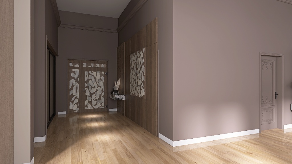 вітальня-кухня-передпокій 3d design renderings