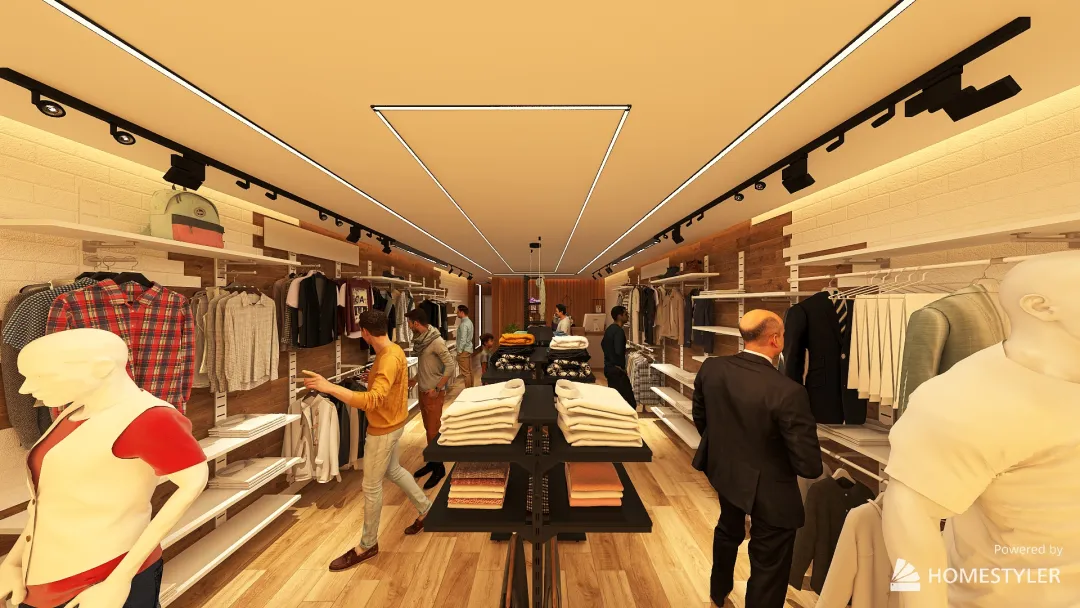 Haven Cloths Shop 3d design renderings