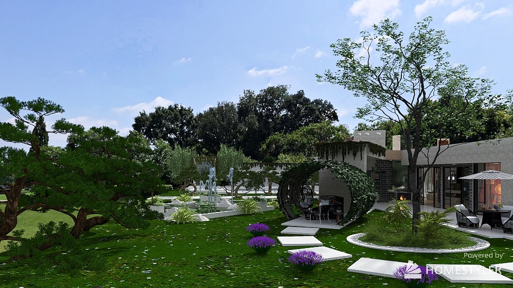 villa moderna all'italiana DISQUARED 3d design renderings