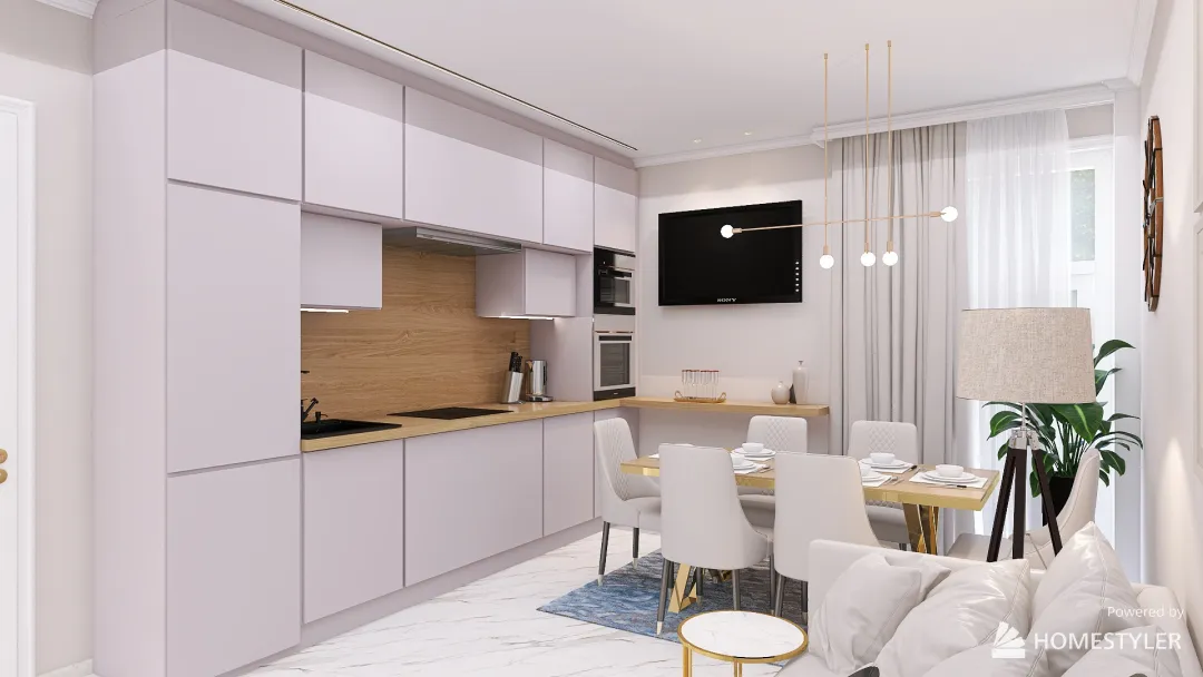 Copy of 3 комнатная квартира .Неокл. 3d design renderings