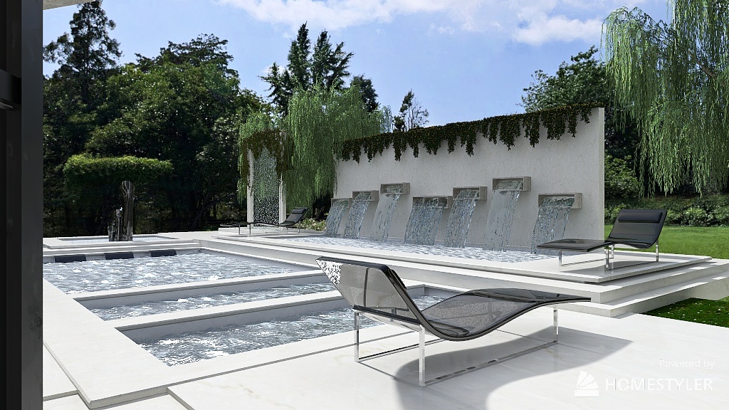 villa moderna all'italiana DISQUARED 3d design renderings
