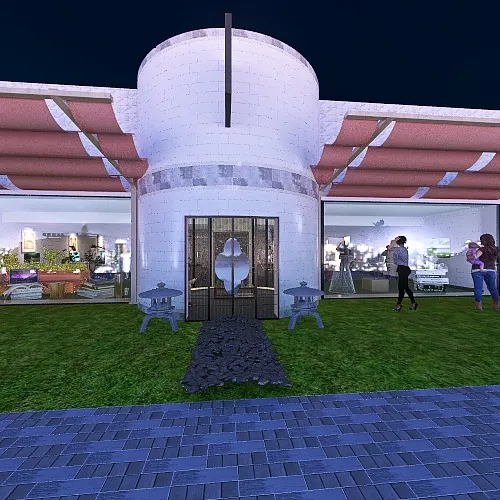 Modern Shop 3d design renderings