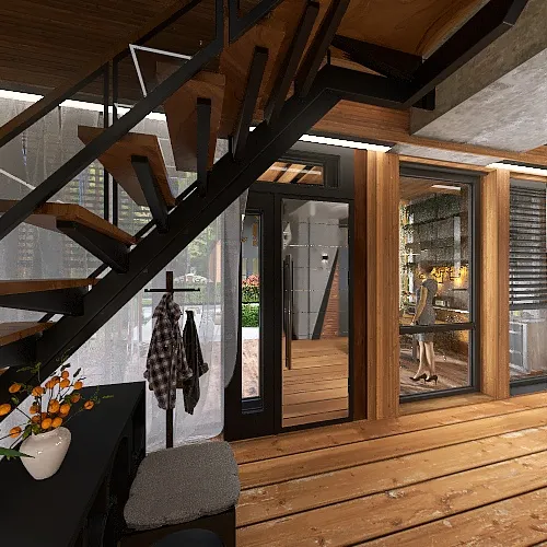 Ділянка з будинком  Барн Хаус 1 3d design renderings
