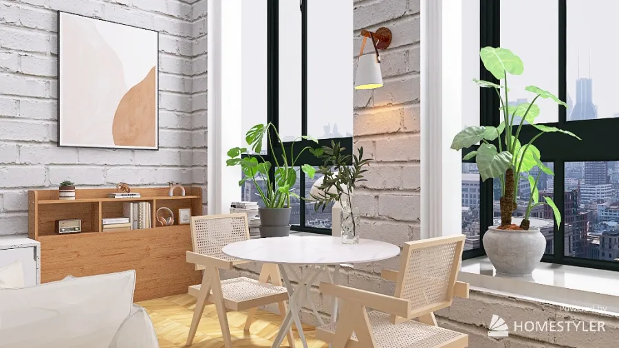 White loft 3d design renderings