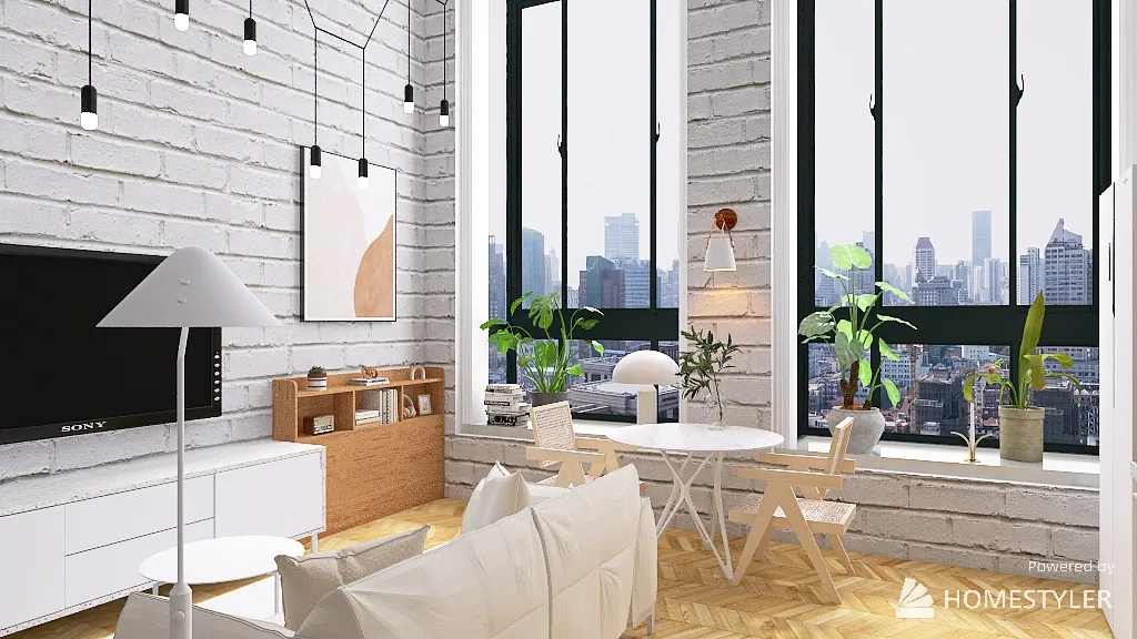 White loft 3d design renderings